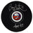 Bryan Trottier Signed HOF 97 Inscription New York Islanders Team Logo Official NHL Hockey Puck (JSA) - RSA
