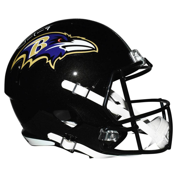 Justin Tucker Signed Baltimore Ravens Speed Full-Size Replica Football Helmet (JSA) - RSA