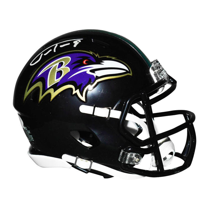 Justin Tucker Signed Baltimore Ravens Speed Mini Football Helmet (Beckett) - RSA