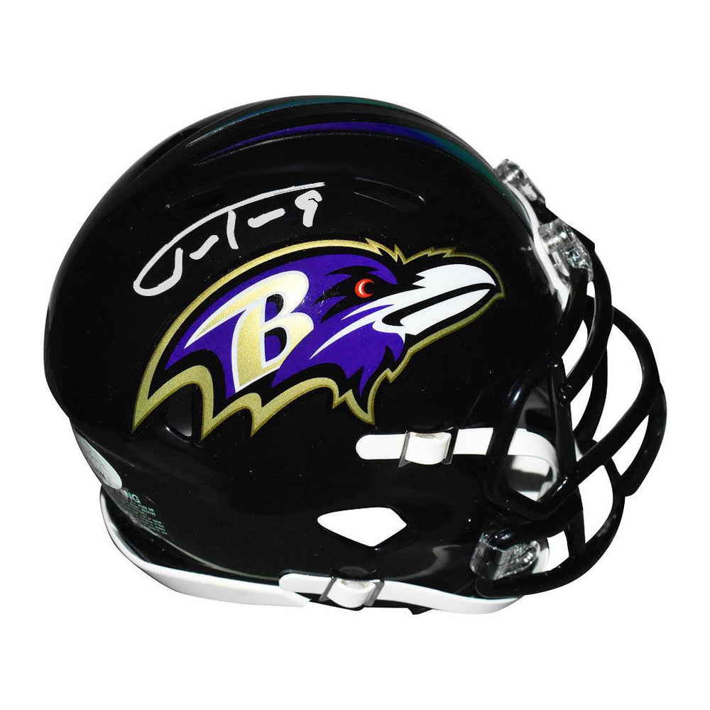 Justin Tucker Signed Baltimore Ravens Speed Mini Football Helmet (Beckett)