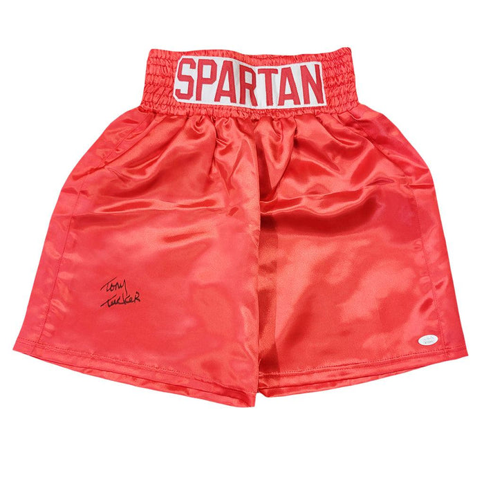 Tony Tucker Signed Red Boxing Trunks (JSA) - RSA
