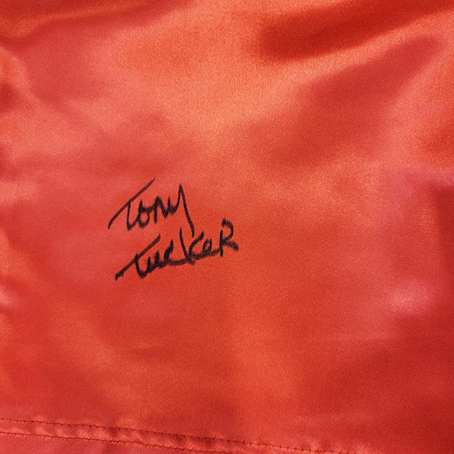 Tony Tucker Signed Red Boxing Trunks (JSA) - RSA