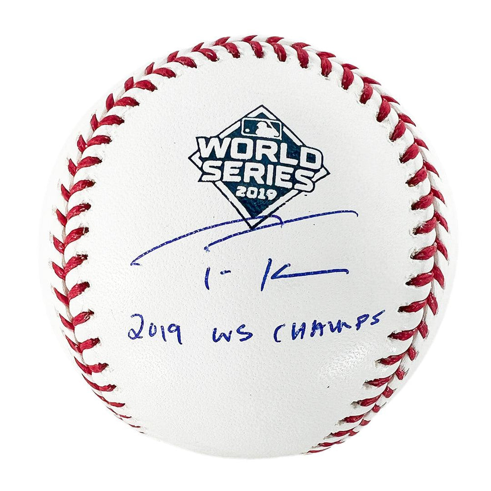 Trea Turner Signed 2019 WS Champs Inscription Rawlings Official MLB World Series Baseball (Beckett) - RSA
