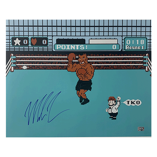 Mike Tyson Autographed Punch-Out 16x20 Photo With JSA Witness - RSA