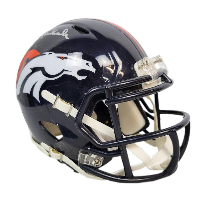 Rick Upchurch Signed Denver Broncos Speed Mini Replica Football Helmet (JSA) - RSA