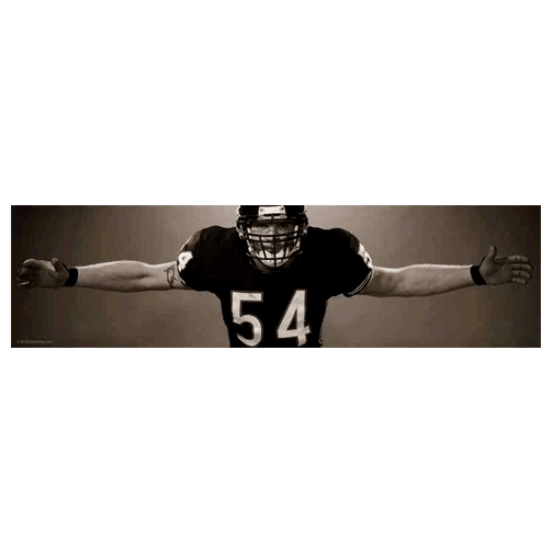 Brian Urlacher Chicago Bears Huge 19.5" X 72" Bear-Hug Football Poster - RSA