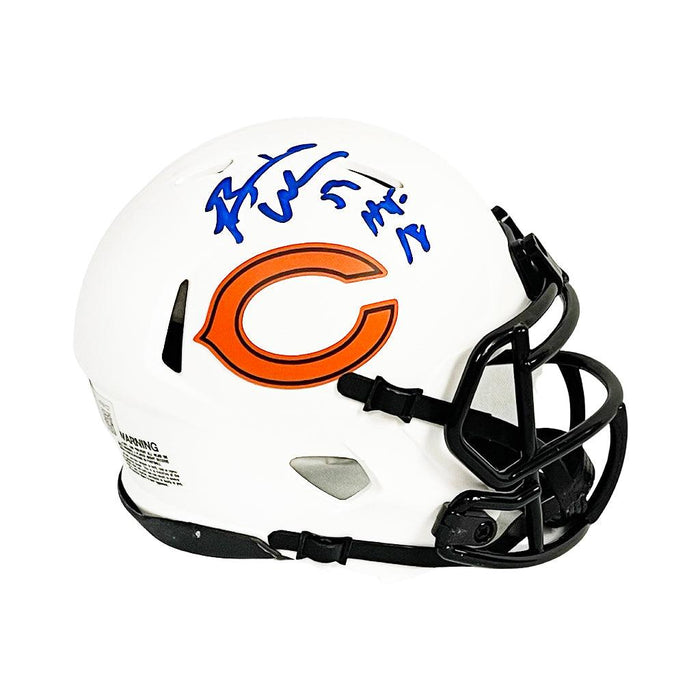 Brian Urlacher Signed HOF 2018 Inscription Chicago Bears Lunar Eclipse Speed Mini Replica Football Helmet (Beckett) - RSA