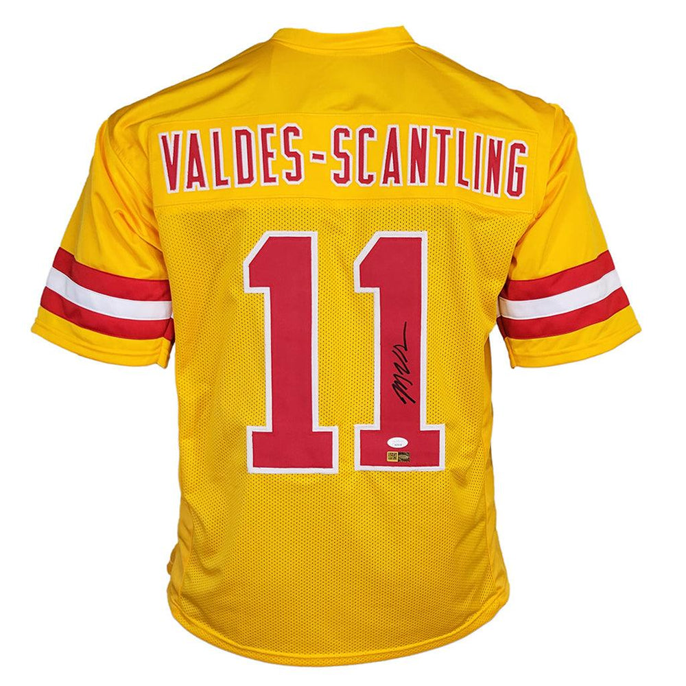 Marquez Valdes-Scantling Signed Kansas City Yellow Football Jersey (JSA) - RSA