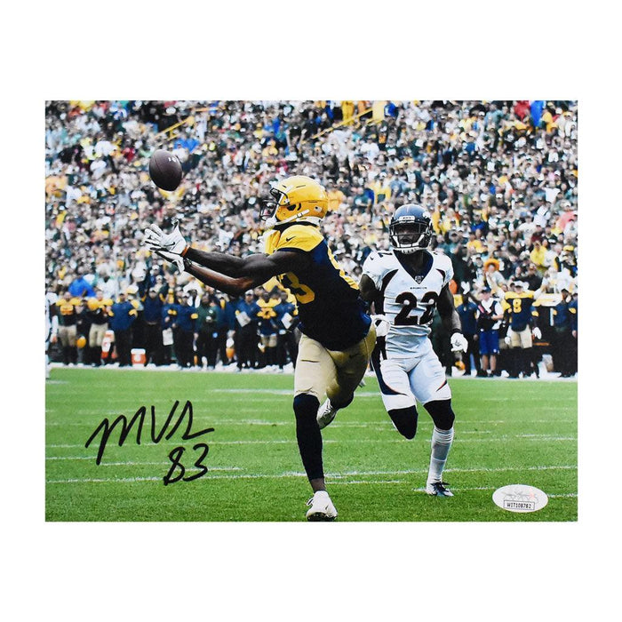 Marquez Valdes-Scantling Signed Green Bay Packers 8x10 Catching Photo (JSA) - RSA
