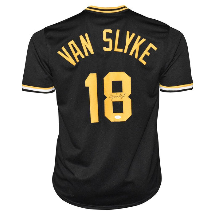 Andy Van Slyke Signed Pittsburgh Black Baseball Jersey (JSA) - RSA