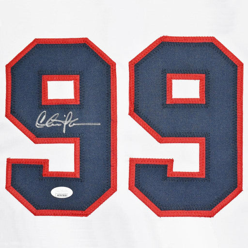 Charlie Sheen Signed Major League Cleveland White Baseball Jersey (JSA) - RSA