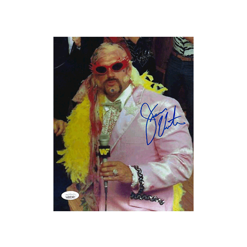 Jesse "The Body" Ventura Autographed 8 x 10 Photo (JSA) WWF Pose - RSA