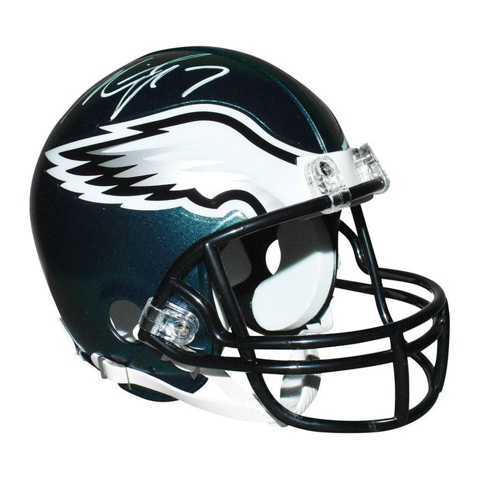 eagle with football helmet Michael Vick Signed Philadelphia Eagles Mini Replica Green Football He — RSA