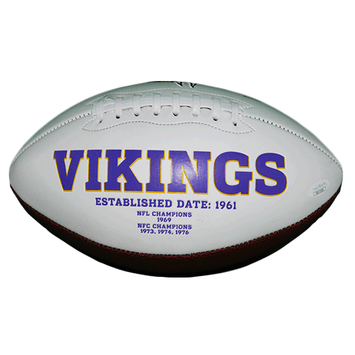 Stefon Diggs Vikings Autographed Logo Football (JSA) - RSA