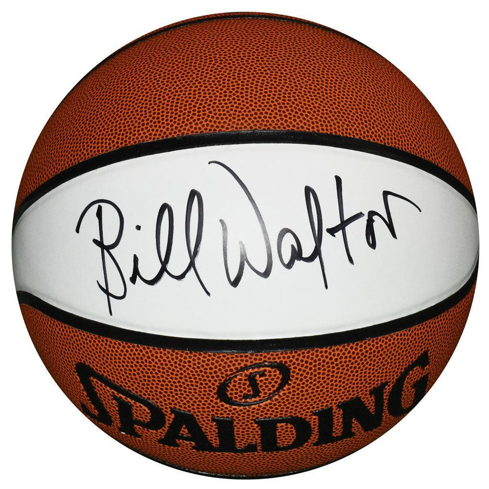 Bill Walton Signed Spalding NBA White Panel Signature Basketball (JSA) - RSA
