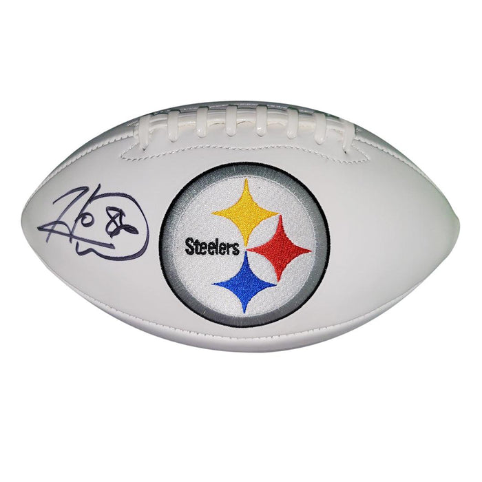 Hines Ward Signed Pittsburgh Steelers Official NFL Team Logo Football (JSA) - RSA