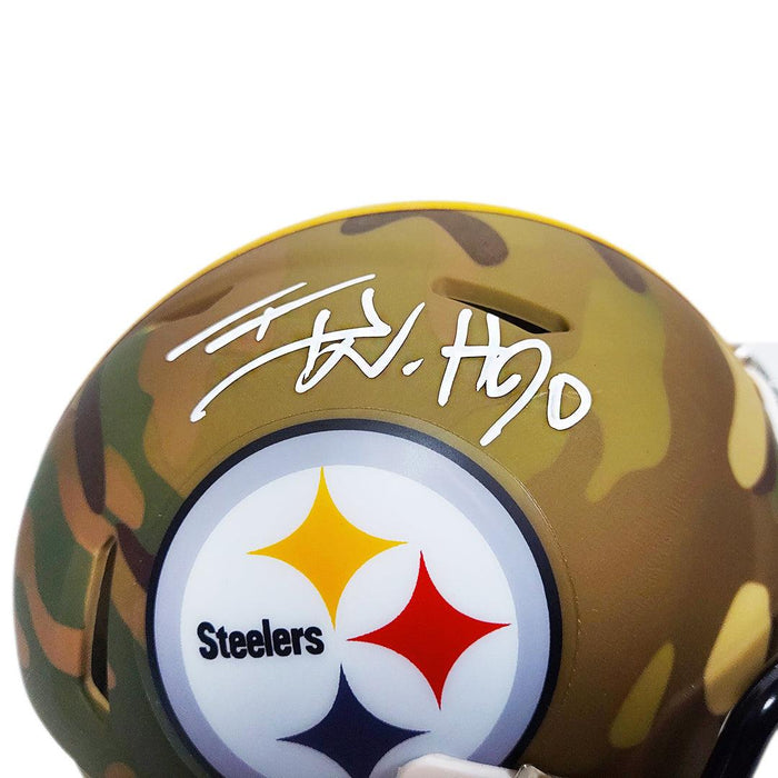 TJ Watt Signed Pittsburgh Steelers Camo Speed Mini Football Helmet (Beckett) - RSA