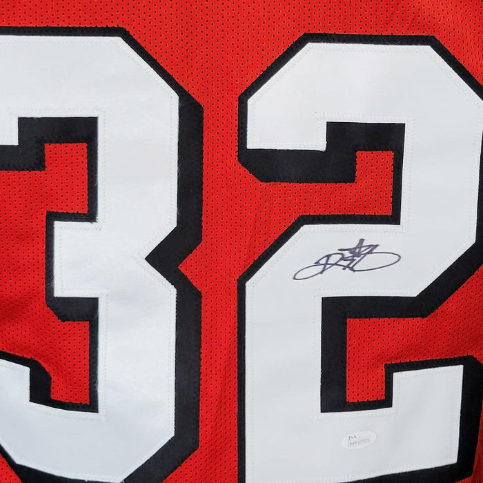 Ricky Watters Autographed Pro Style Football Jersey Red (JSA) - RSA