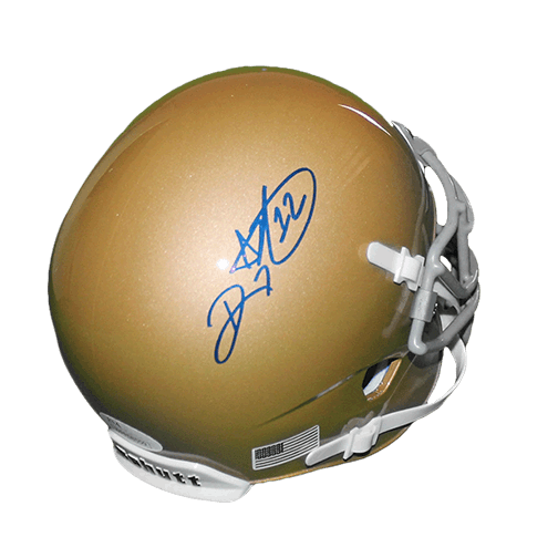 Ricky Watters Autographed Notre Dame Mini Football Helmet (JSA) - RSA