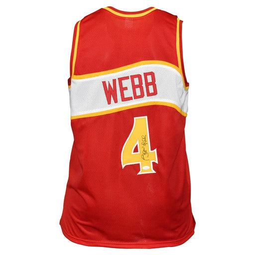 Spud Webb Signed Atlanta Pro Red Basketball Jersey (JSA) - RSA