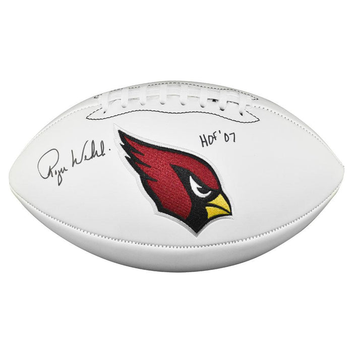 Roger Wehrli Signed HOF 07 Inscription St. Louis Cardinals Official NFL Team Logo Football (JSA) - RSA