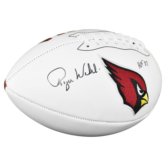 Roger Wehrli Signed HOF 07 Inscription St. Louis Cardinals Official NFL Team Logo Football (JSA) - RSA