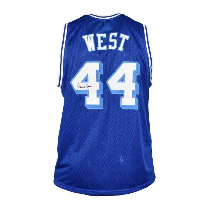 Jerry West Signed Los Angeles Blue Basketball Jersey (JSA) - RSA