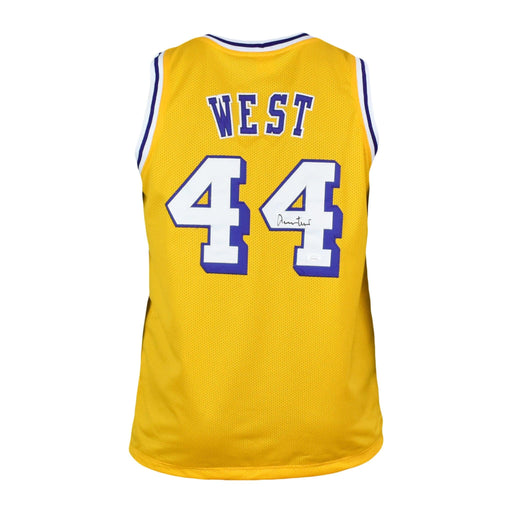 Jerry West Signed Los Angeles Gold Basketball Jersey (JSA) - RSA