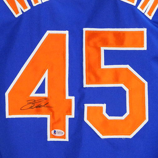 Zach Wheeler Signed New York Blue Baseball Jersey (Beckett) - RSA