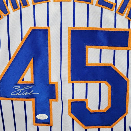 Zack Wheeler Signed New York Pinstripe Baseball Jersey (JSA) - RSA