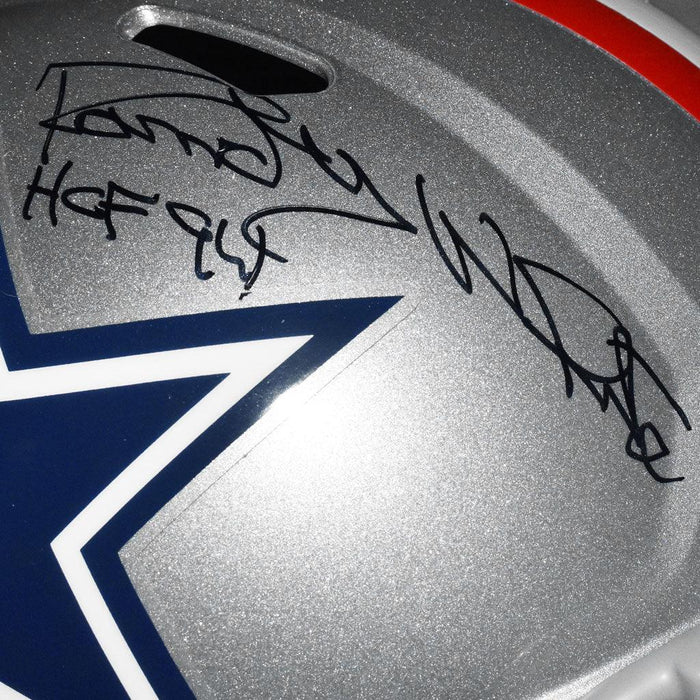 Randy White Signed HOF 94 Inscription Dallas Cowboys Speed Full-Size Replica 1976 Throwback Football Helmet (JSA) - RSA