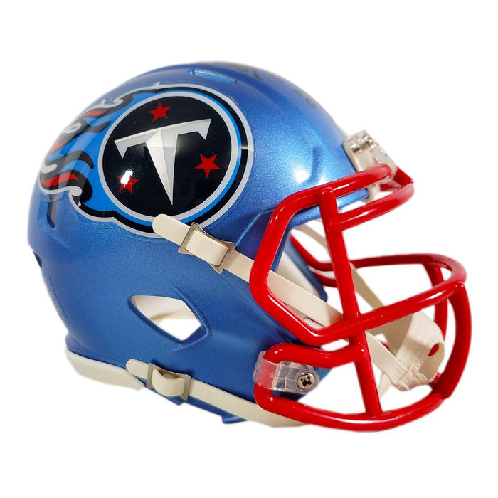 Lendale White Signed Tennessee Titans Flash Speed Mini Replica Football Helmet (JSA) - RSA