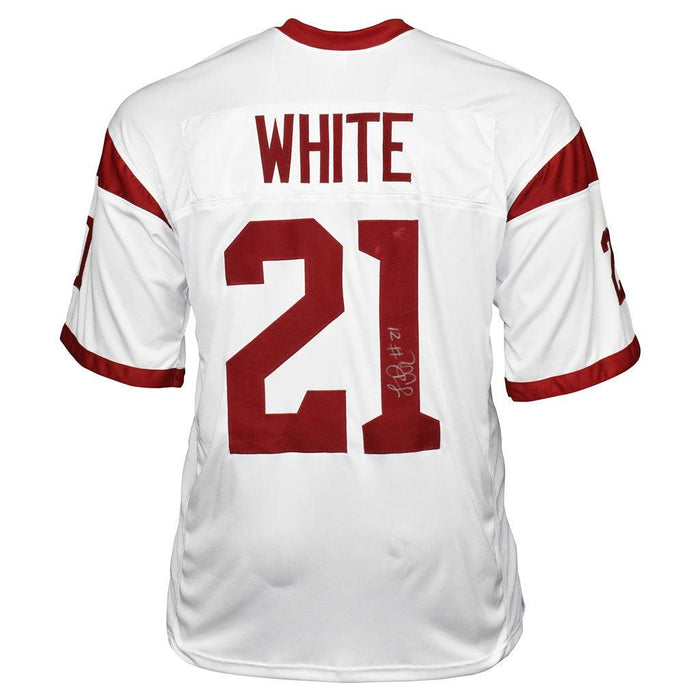 LenDale White Signed USC College White Football Jersey (JSA) - RSA