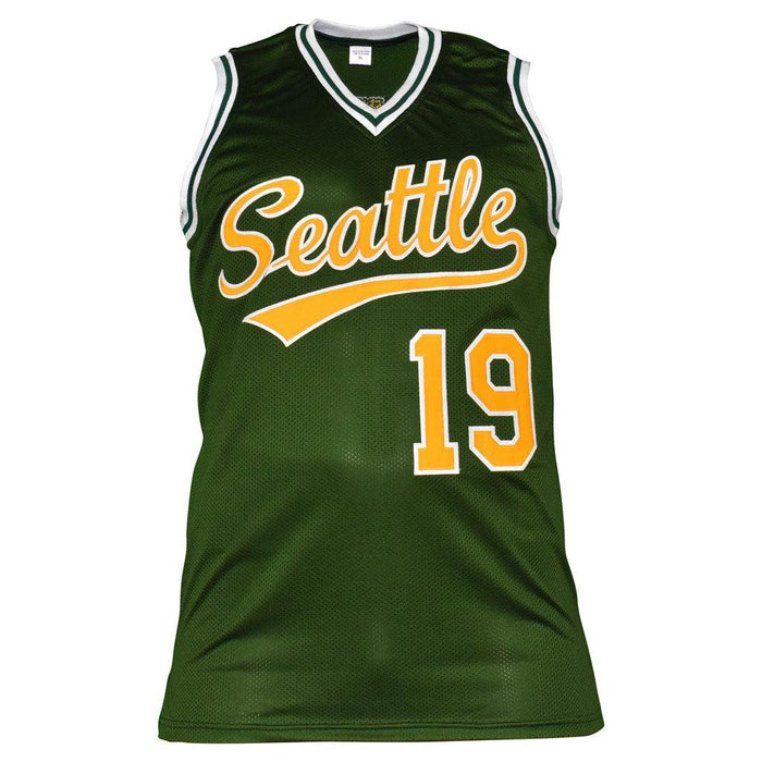Lenny Wilkens Signed Seattle Pro Green Basketball Jersey (JSA) - RSA