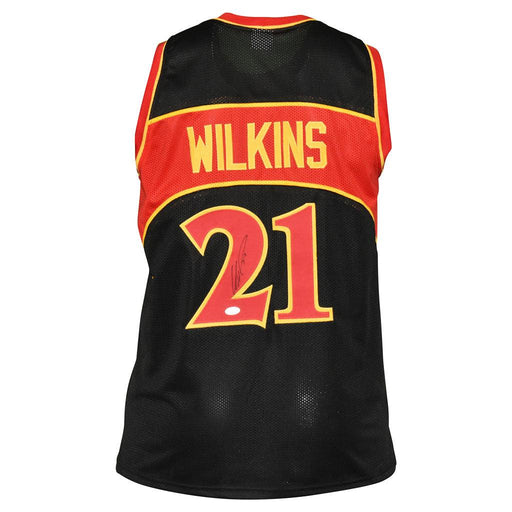 Dominique Wilkins Signed Atlanta Black Basketball Jersey (JSA) - RSA