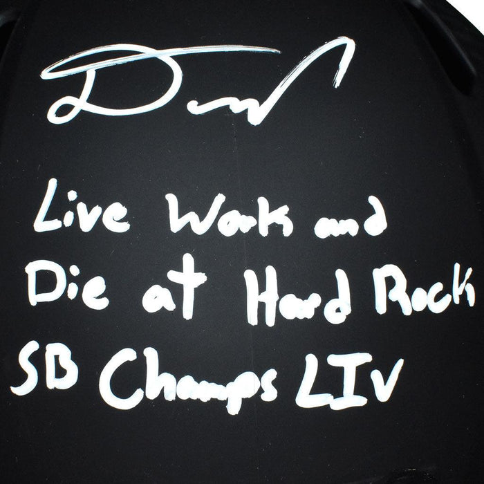 Damien Williams Signed Live Work And Die At Hard Rock SB Champs LIV Inscription Kansas City Chiefs Eclipse Speed Full-Size Replica Football Helmet (JSA) - RSA