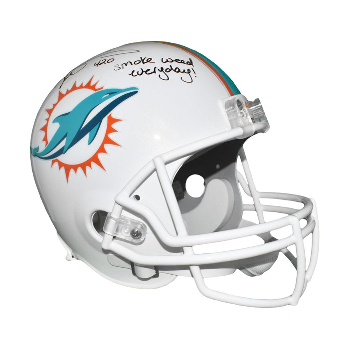 Ricky Williams Signed Miami Dolphins Full-Size Throwback Replica Football Helmet (JSA) - RSA