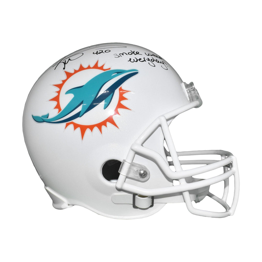 Ricky Williams Signed Miami Dolphins Full-Size Throwback Replica Football Helmet (JSA) - RSA