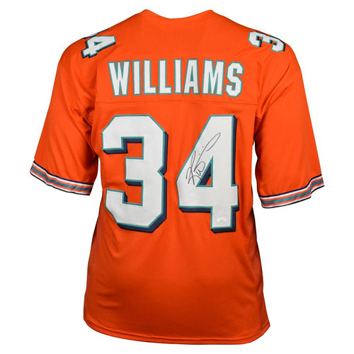 Ricky Williams Signed Miami Pro Orange Football Jersey (JSA) — RSA