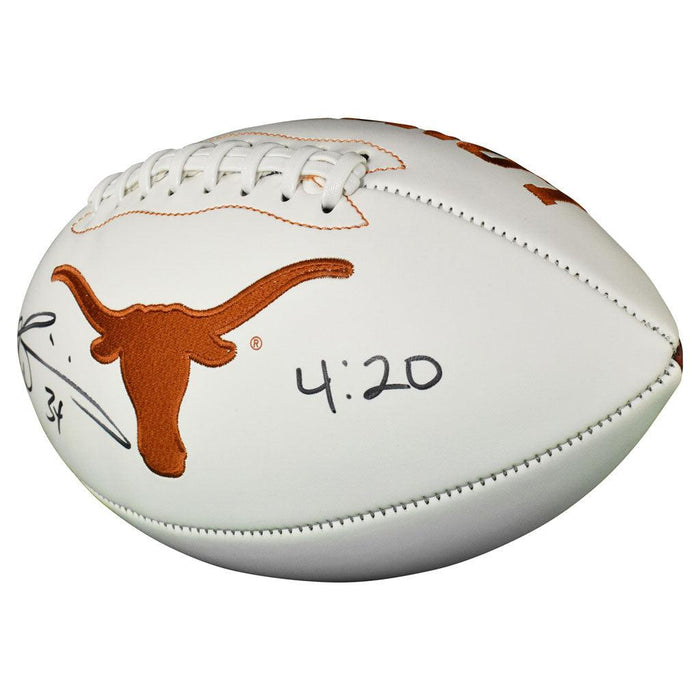 Ricky Williams Signed 420 Inscription Texas Longhorns Official NFL Team Logo Football (JSA) - RSA