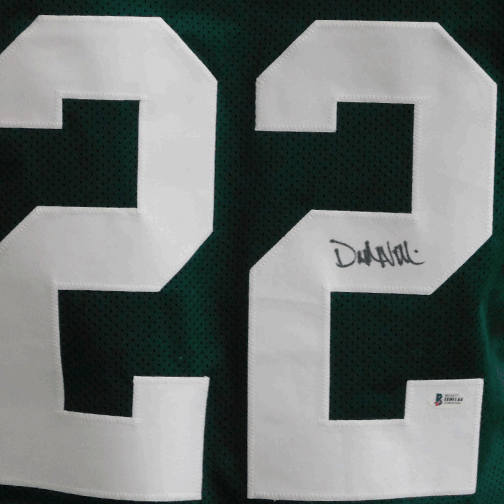 Dexter Williams Autographed Pro Style Green Football Jersey (Beckett) - RSA