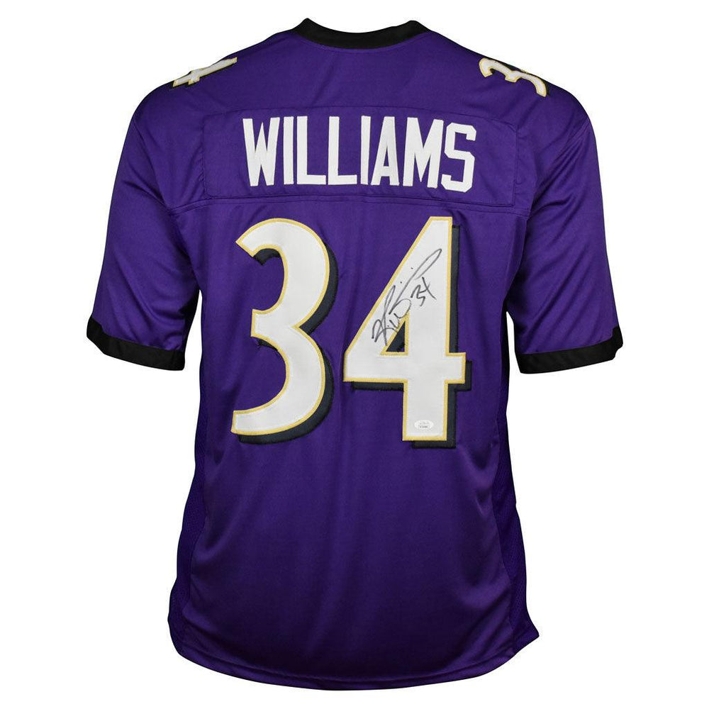 Ricky Williams Signed Baltimore Pro Purple Football Jersey (JSA) - RSA