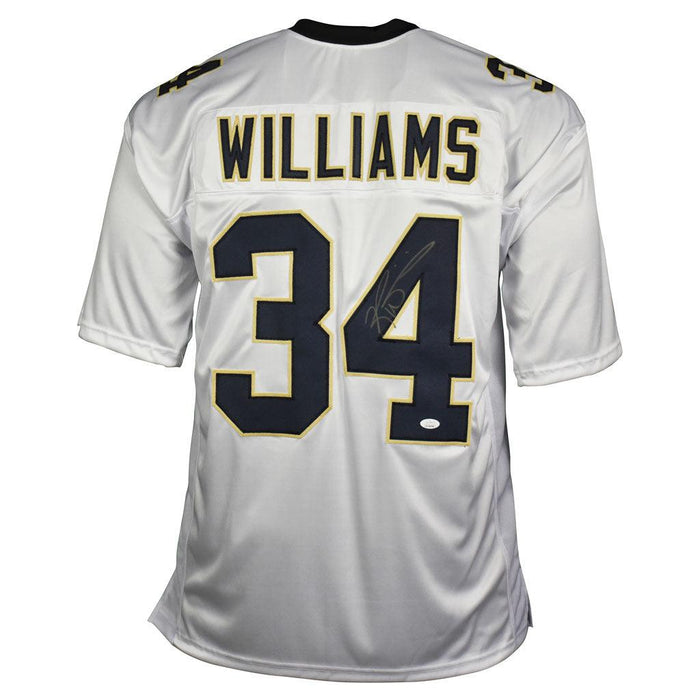Ricky Williams Signed New Orleans Pro White Football Jersey (JSA) - RSA