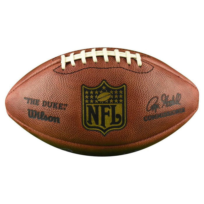 Joe Montana Signed 3 Inscription Authentic Wilson The Duke Leather NFL Football (JSA) (does not inflate) - RSA
