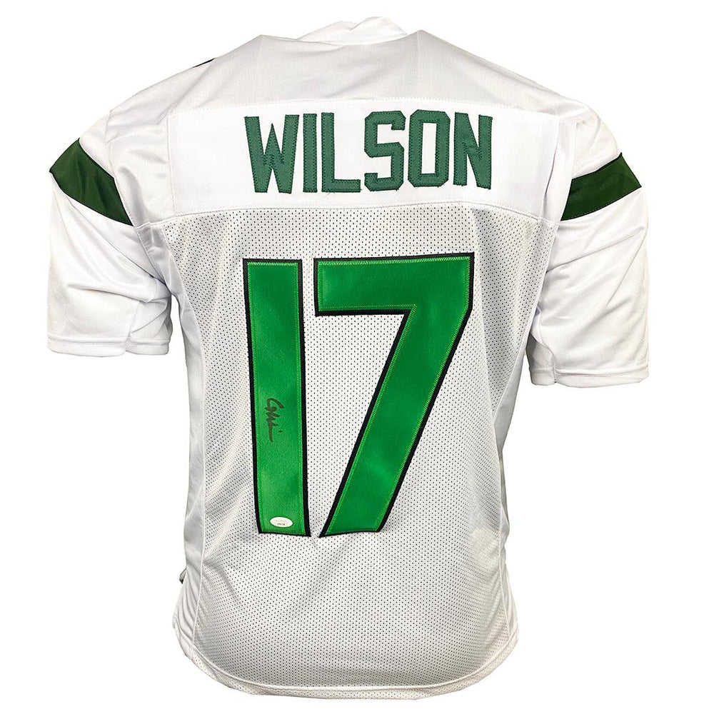 Garrett Wilson Signed New York White Football Jersey (JSA) - RSA