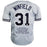Dave Winfield Signed Stats Inscription New York Grey Baseball Jersey (JSA) - RSA