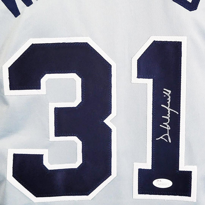 Dave Winfield Signed Stats Inscription New York Grey Baseball Jersey (JSA) - RSA