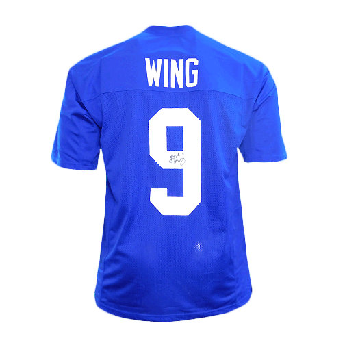 Brad Wing Signed Pro Edition Football Jersey Blue (JSA) - RSA