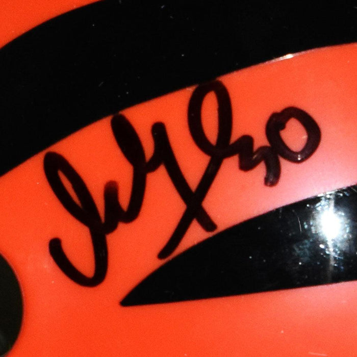 Ickey Woods Signed Cincinnati Bengals Mini Replica Orange Football Helmet (JSA) - RSA
