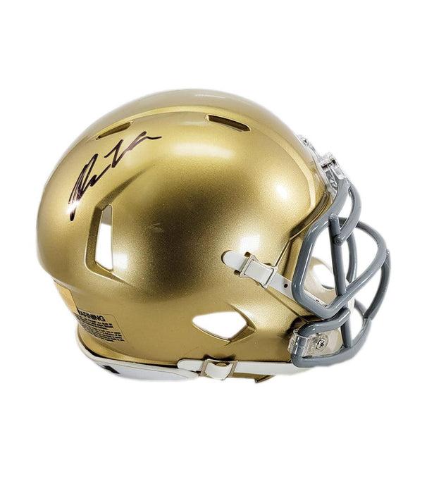 Brock Wright Signed Notre Dame Fighting Irish Speed Mini Football Helmet (JSA) - RSA